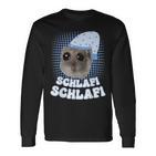 Schlafi Schlafi Hamster Cute Hamstie Sleep Langarmshirts