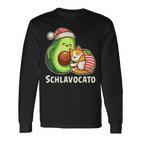 Schlavocato Official Sleep Pyjamas Sleep Avocado Cat Langarmshirts