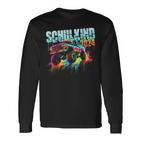 Schulkind 2024 Monster Truck Car School Langarmshirts