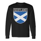 Scotland Flag Scottish Flag Football Fan Langarmshirts