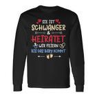 Sie Ist Schwanger Und Heiratet Wir Feiern Hen Party S Langarmshirts