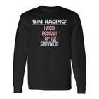 Simracing Gaming Sring Wheel Racing Game Simulator Langarmshirts