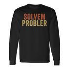 Solvem Probler Problem Solverintage Distressed Langarmshirts