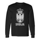 Srbija Serbia Flag Serbian Double Eagle Langarmshirts