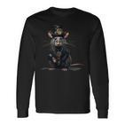 Steampunk Rat Dead Death Grunge Gothic Dark Steam Punk Langarmshirts