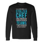 Stolzer Chef Eines Fantastische Teams Saying Langarmshirts