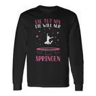 Trampolin Die Tut Nix Die Will Nur Springen Jumping Langarmshirts