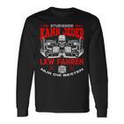 With Truck Driver Studier Kann Jedem Trucker Trucker Langarmshirts