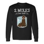 Two Moles Per Litre Science Humour Animal Pun Langarmshirts