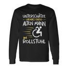 Unterschätze Niemals Alten Mann Im Wheelchair User S Langarmshirts