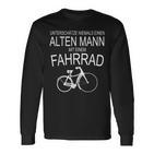 Unterschätze Niemals Einen Alten Mann Mit Fahrrad Langarmshirts