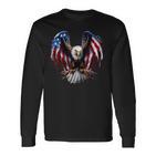 Us Flag As Eagle Usa Flag Langarmshirts