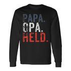 Vater Und Sohn Papa Opa Held Familie Grosseltern S Langarmshirts