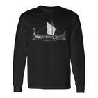 Viking Ship Nordic Mythology Nordmann & Walhalla Langarmshirts