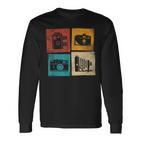 Vintage Analogue Photography Cameras Retro Film Photography Langarmshirts