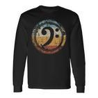 Vintage Bass Clef Bass Guitar For Bassist Langarmshirts