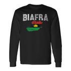 Vintage Biafra Flag Biafra Card Biafra Est 1967 Langarmshirts