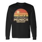 Vintage Munich Skyline Langarmshirts