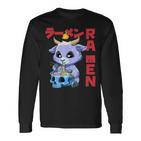 Vintage Ramen Baphomet Otaku Anime Baphomet Langarmshirts