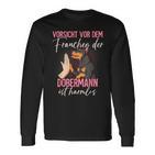 Vorsichtor Dem Frauchen Dobermann Langarmshirts