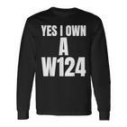 W124 Classic Deutsche Auto´S W124 Silhoutte W124 Karren S Langarmshirts