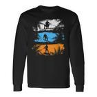 Wakeboard Wakeboarder Retro Wakeboarding Wakeboarding Langarmshirts