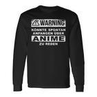 Warning Koulte Spontan Begin Over Anime Zu Talken Anime Langarmshirts