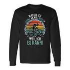 Warum Ich Ohne Akku Fahre Weil Ich Es Kann Retro Bicycle Langarmshirts