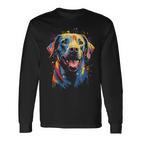 Watercolour Colourful Labrador Labbi Langarmshirts