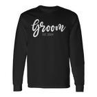 Wedding Groom Est 2024 Groom Langarmshirts