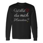 Willst Du Mich Marrieaten Marriage Proposal Engagement Proposal Langarmshirts