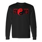 Wing Chun Kung Fu Yin Yang Langarmshirts