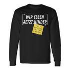 Wir Essen Jetzt Kinder Satzzeichen Retten Leben Joke Langarmshirts