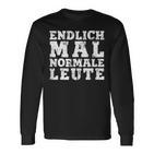 Withintage Print Endlich Mal Normale Leute Langarmshirts