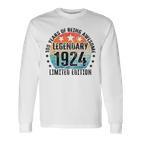 100 Geburtstag Limited Edition Best Of 1924 Langarmshirts