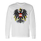 Austria Federal Eagle Red Red Eagle Retro Langarmshirts