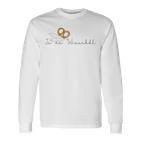 Bavarian Wiaschdl Wurst Egal Weißwurst Pretzel Pretzel Langarmshirts