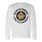 Bevor Ich Gendere Lerne Ich Klingonisch Gray Langarmshirts