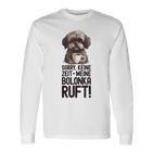 Bolonka Zwetna Dog Keine Zeit Meine Bolonka Ruft Gray Langarmshirts