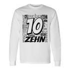 Children's Birthday Ich Bin 10 Zahlwort Zehn Langarmshirts