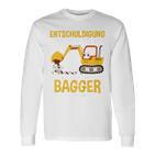 Children's Excuse Das Ich Zu Spät Bin Digger Driver Boy Digger 80 Langarmshirts