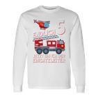 Children's Fireman Endlich 5 Jetzt Bin Ich Einsatzeiteiteiter 80 Langarmshirts