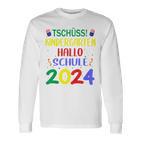 Children's First Day At School Tschüss Kindergarten Hello School 2024 Langarmshirts