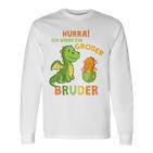 Children's Ich Werde Ein Großer Bruder Dinosaur Dino Bru Langarmshirts