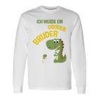 Children's Ich Werde Ein Großer Bruder Dinosaur German Langarmshirts