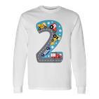 Children's Kinder 2 Geburtstag Junge 2 Jahre Langarmshirts