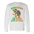 Children's Schulkind 2024 Cool Dino Ich Rocke Jetzt Die Schule Boys' Langarmshirts