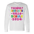 Children's Tschüss Kindergarten Hello School 2024 1St Class Langarmshirts