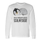 Das Ist Mein Offizielles Schlaf Penguin Gray Langarmshirts