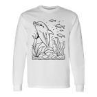 Dolphin Ausmalen Und Selbst Bemalen Colouring Langarmshirts